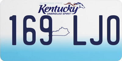 KY license plate 169LJO
