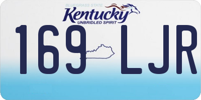 KY license plate 169LJR