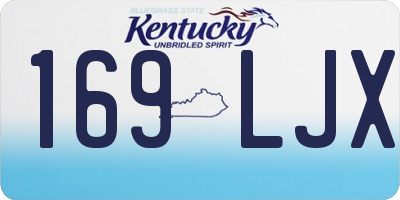 KY license plate 169LJX