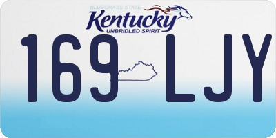 KY license plate 169LJY