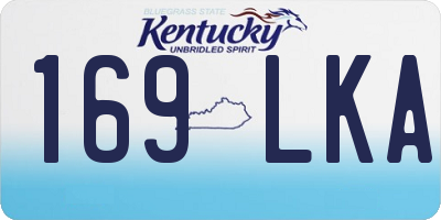 KY license plate 169LKA
