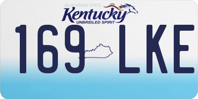 KY license plate 169LKE
