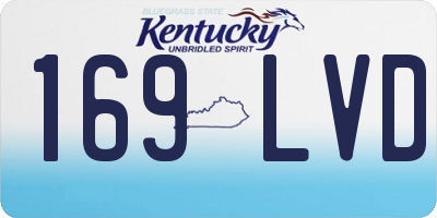 KY license plate 169LVD