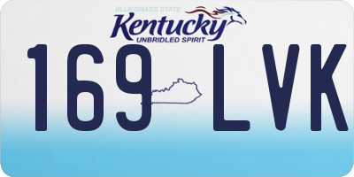 KY license plate 169LVK