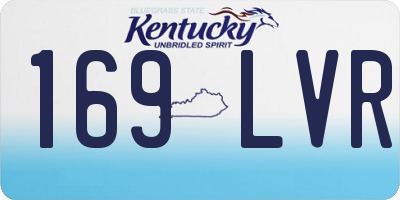 KY license plate 169LVR