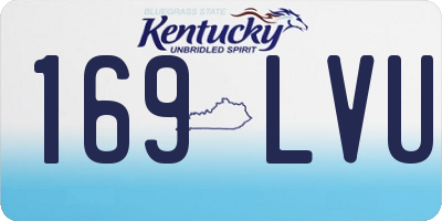 KY license plate 169LVU