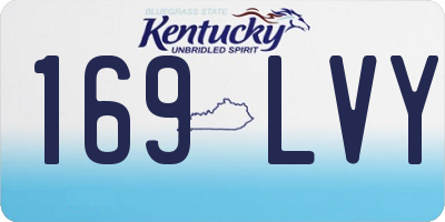 KY license plate 169LVY
