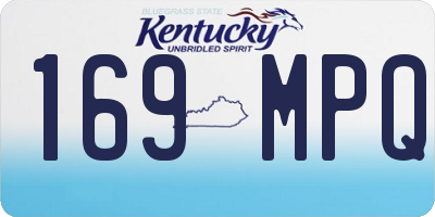 KY license plate 169MPQ