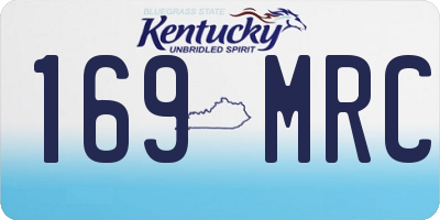 KY license plate 169MRC