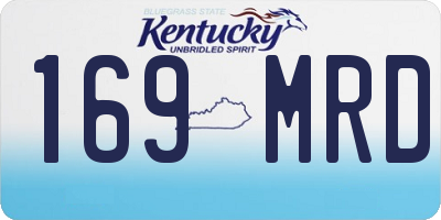 KY license plate 169MRD