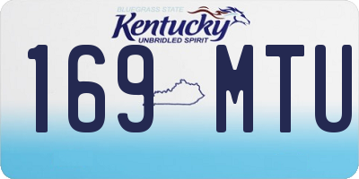 KY license plate 169MTU