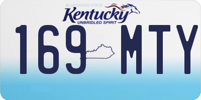 KY license plate 169MTY