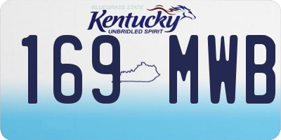 KY license plate 169MWB