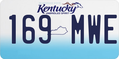 KY license plate 169MWE