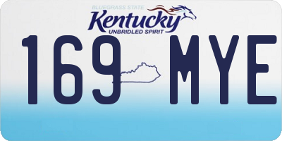 KY license plate 169MYE