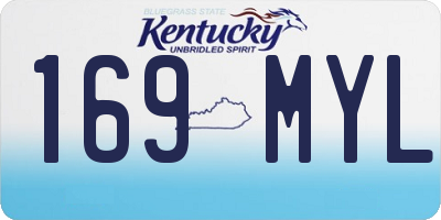 KY license plate 169MYL