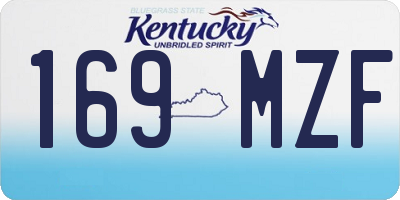 KY license plate 169MZF