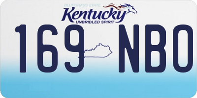 KY license plate 169NBO