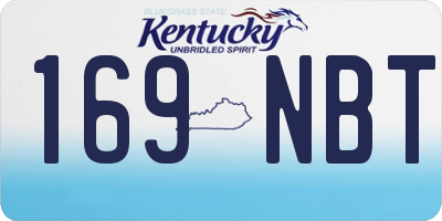 KY license plate 169NBT