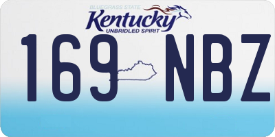 KY license plate 169NBZ