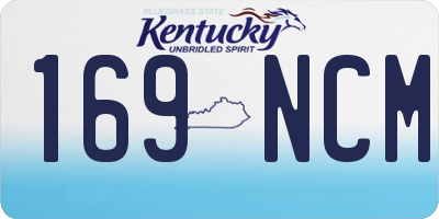 KY license plate 169NCM