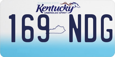 KY license plate 169NDG