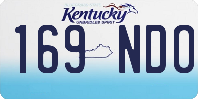 KY license plate 169NDO