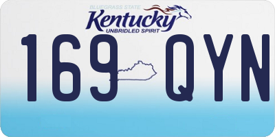 KY license plate 169QYN