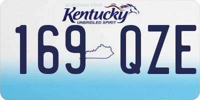 KY license plate 169QZE