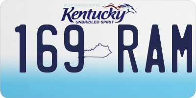 KY license plate 169RAM