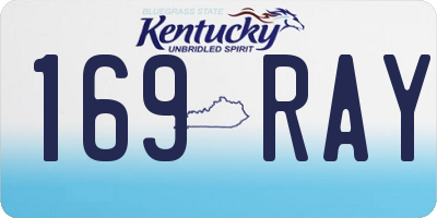 KY license plate 169RAY