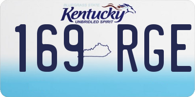 KY license plate 169RGE
