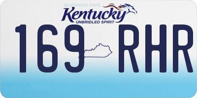 KY license plate 169RHR