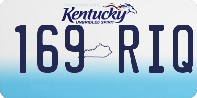 KY license plate 169RIQ