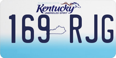 KY license plate 169RJG