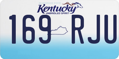 KY license plate 169RJU