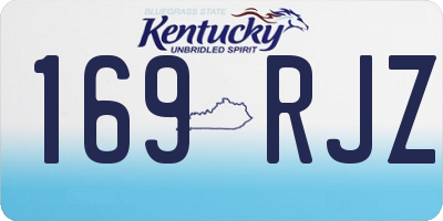 KY license plate 169RJZ