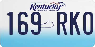 KY license plate 169RKO