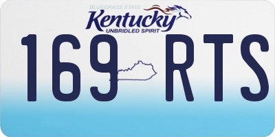 KY license plate 169RTS