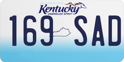 KY license plate 169SAD