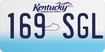 KY license plate 169SGL