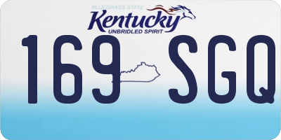 KY license plate 169SGQ
