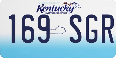 KY license plate 169SGR