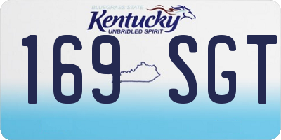 KY license plate 169SGT