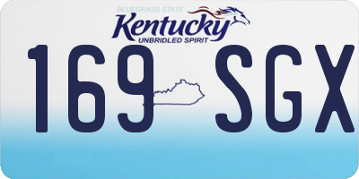 KY license plate 169SGX