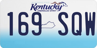 KY license plate 169SQW