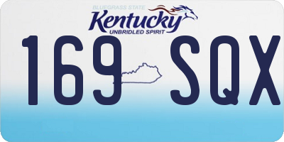 KY license plate 169SQX
