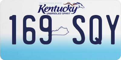 KY license plate 169SQY