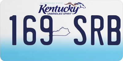 KY license plate 169SRB