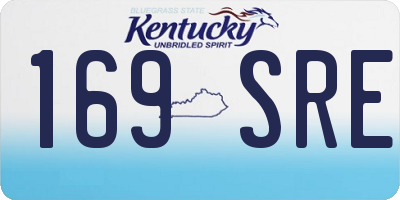 KY license plate 169SRE